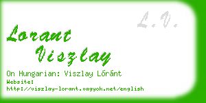lorant viszlay business card