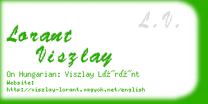 lorant viszlay business card
